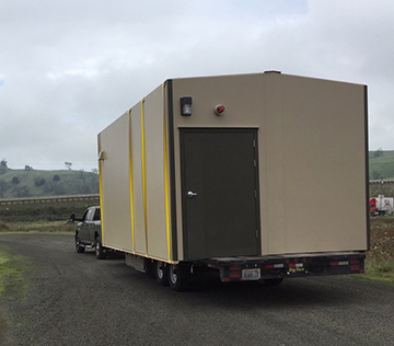 DuraFiber buildings can be transported by truck.